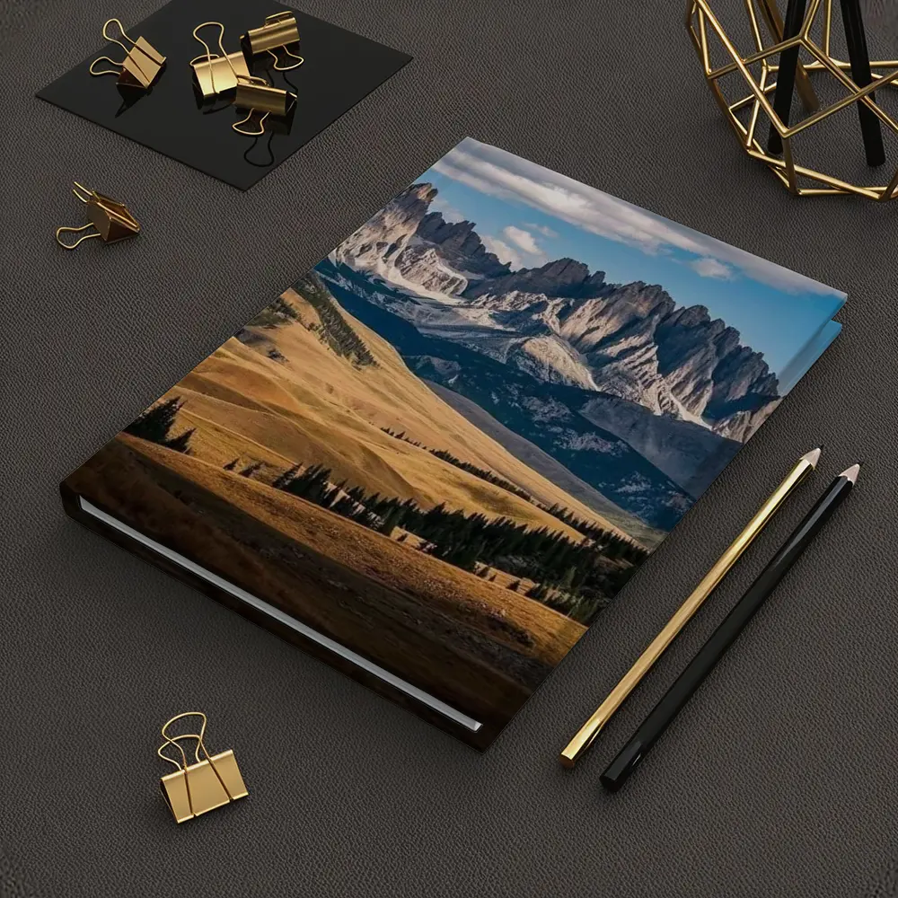 Dolomites Rocky Peaks Golden Rolling Hills – Notebooks