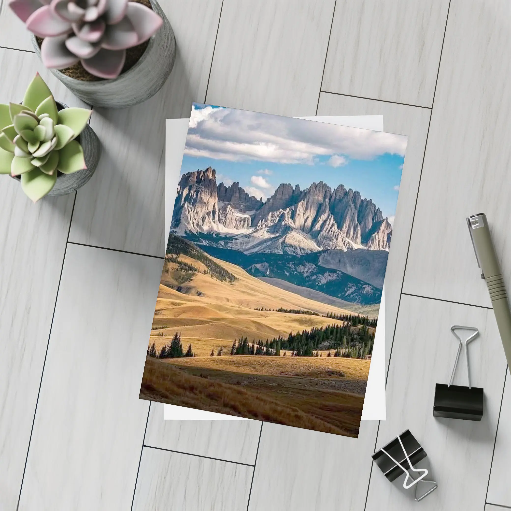 Dolomites Rocky Peaks Golden Rolling Hills – Postcards