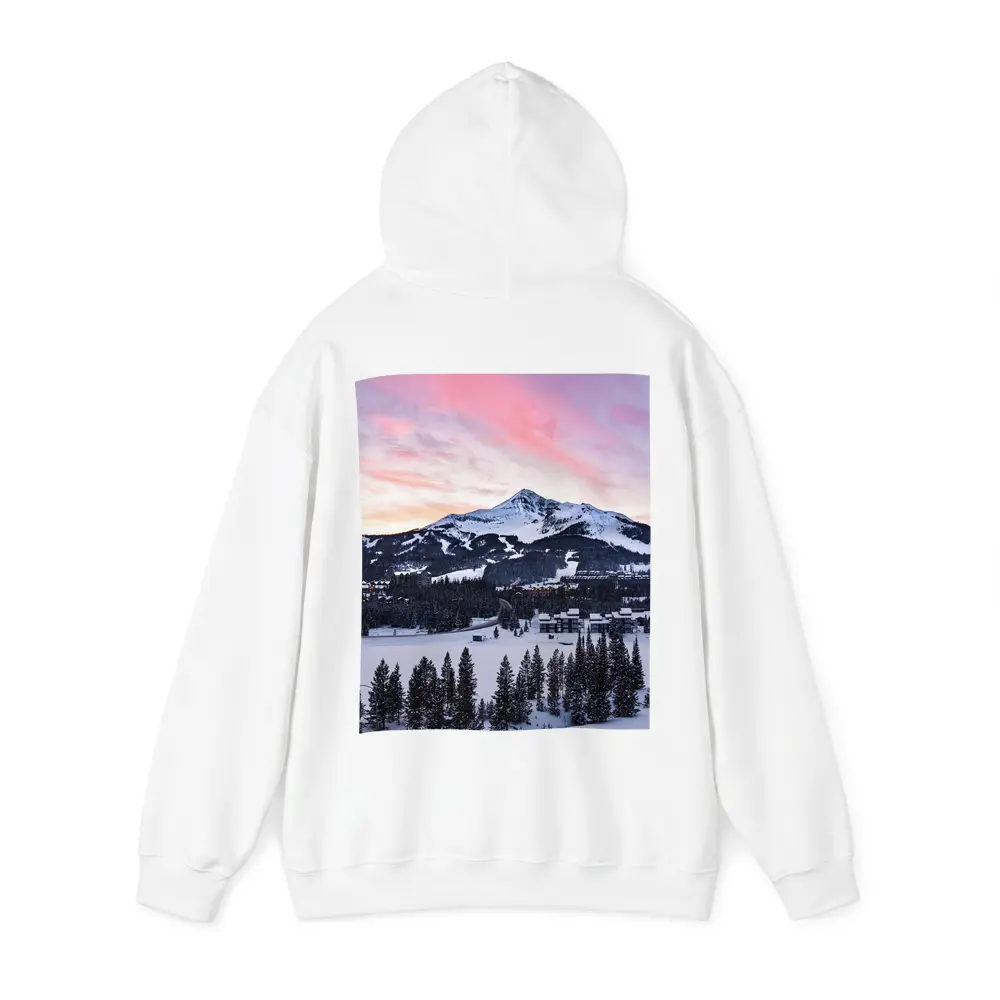 Big Sky Montana Winter Sunset Mountain View – Hoodies