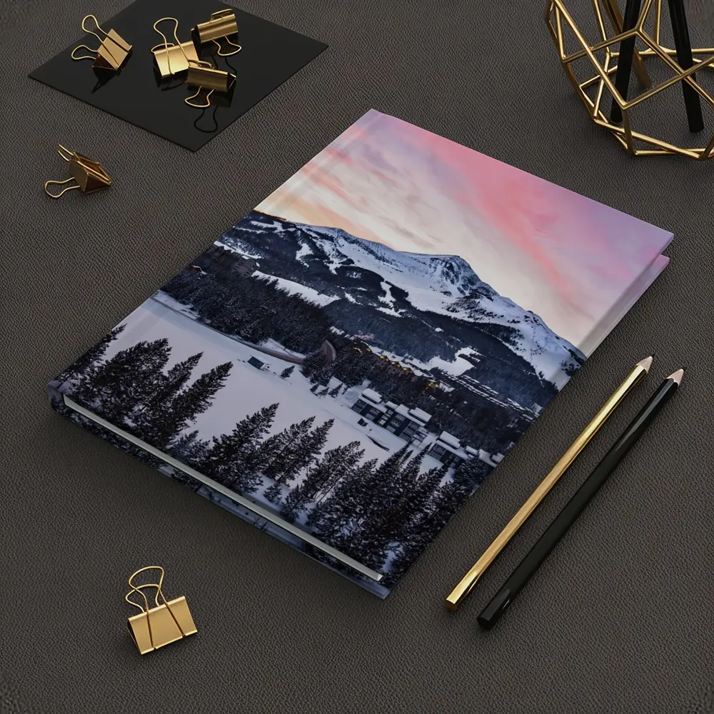 Big Sky Montana Winter Sunset Mountain View – Notebooks