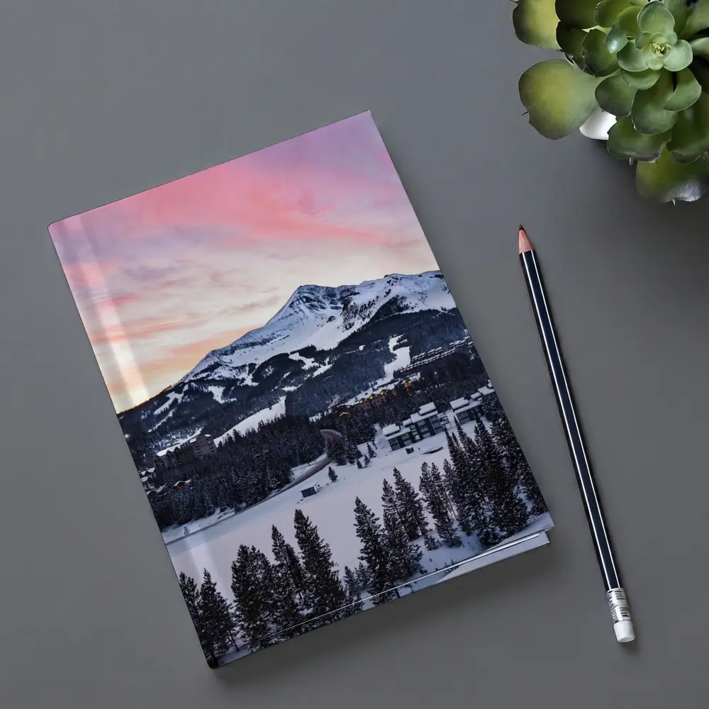 Big Sky Montana Winter Sunset Mountain View – Notebooks