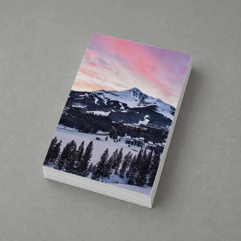 Big Sky Montana Winter Sunset Mountain View – Postcards