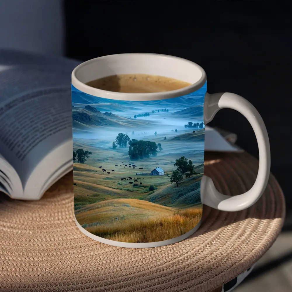 Misty Prairie Valley Rolling Hills Bison – Mugs