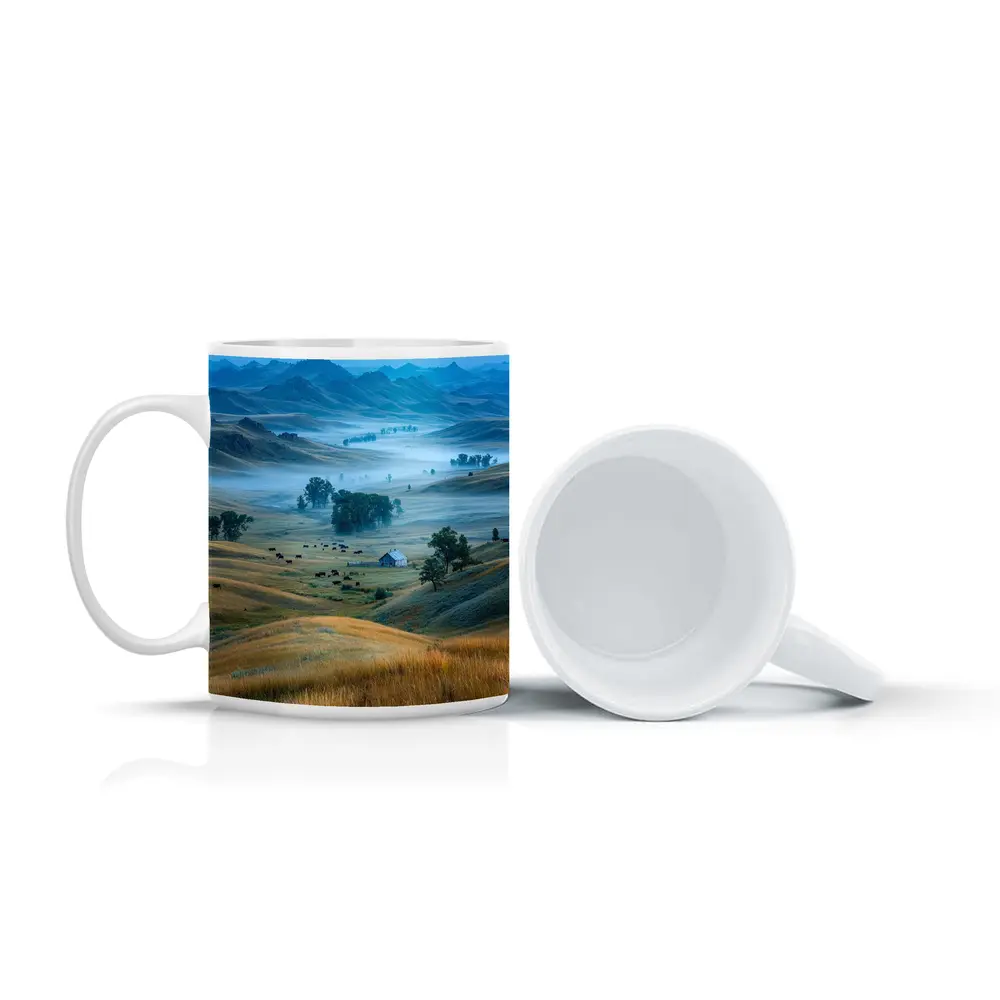 Misty Prairie Valley Rolling Hills Bison – Mugs