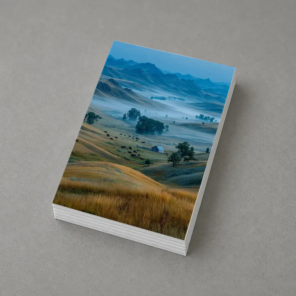 Misty Prairie Valley Rolling Hills Bison – Postcards