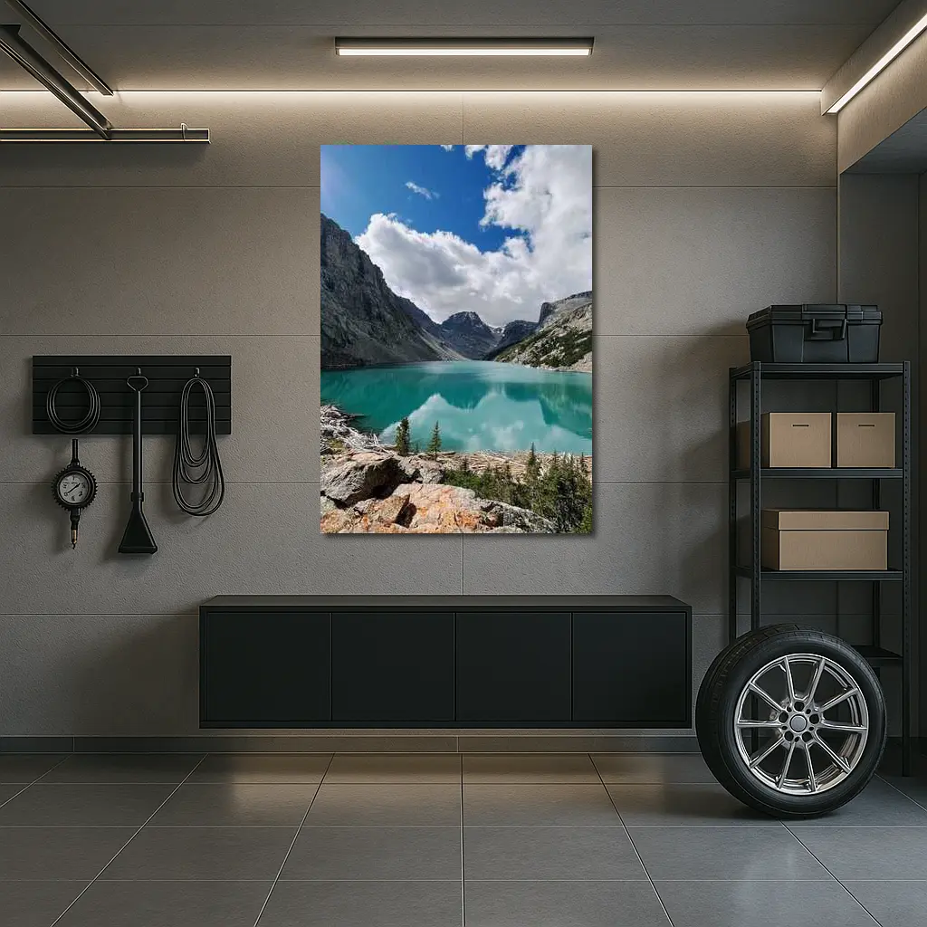 Turquoise Alpine Lake Rocky Mountain Landscape – Wall Art