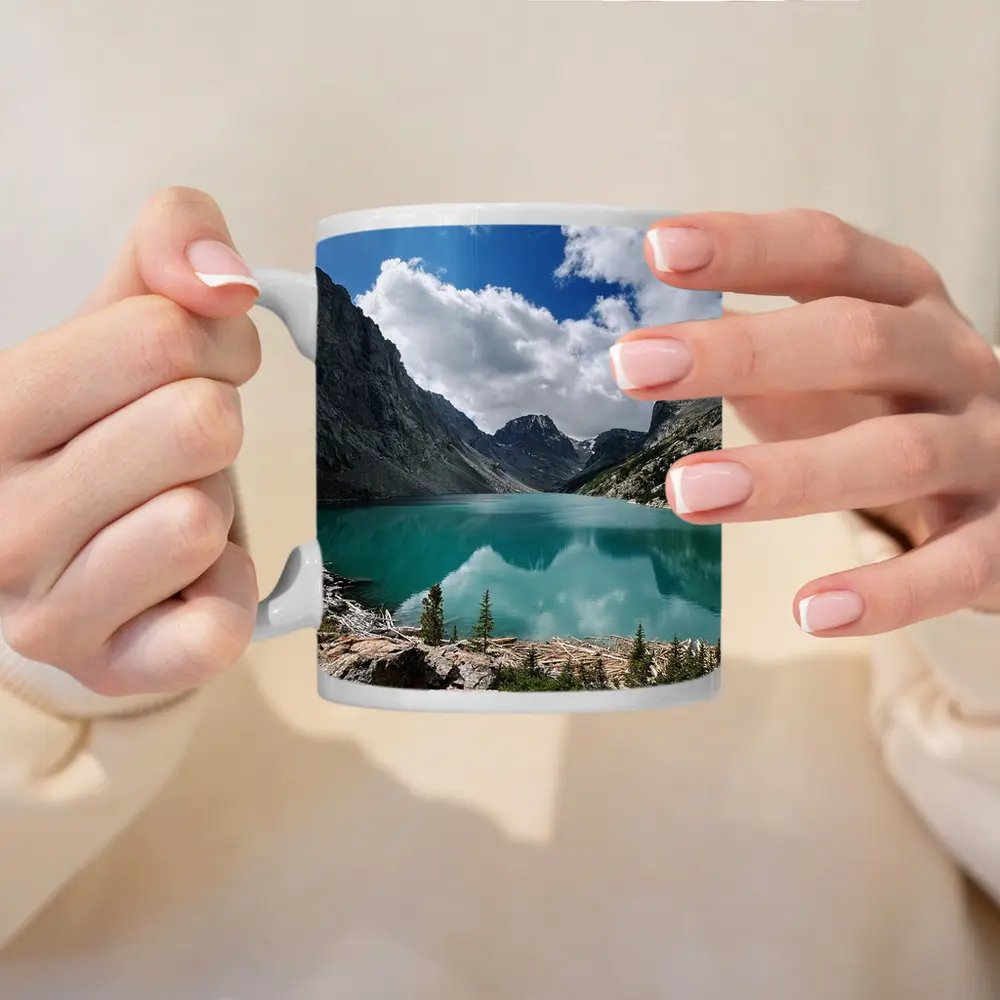 Turquoise Alpine Lake Rocky Mountain Landscape – Mugs