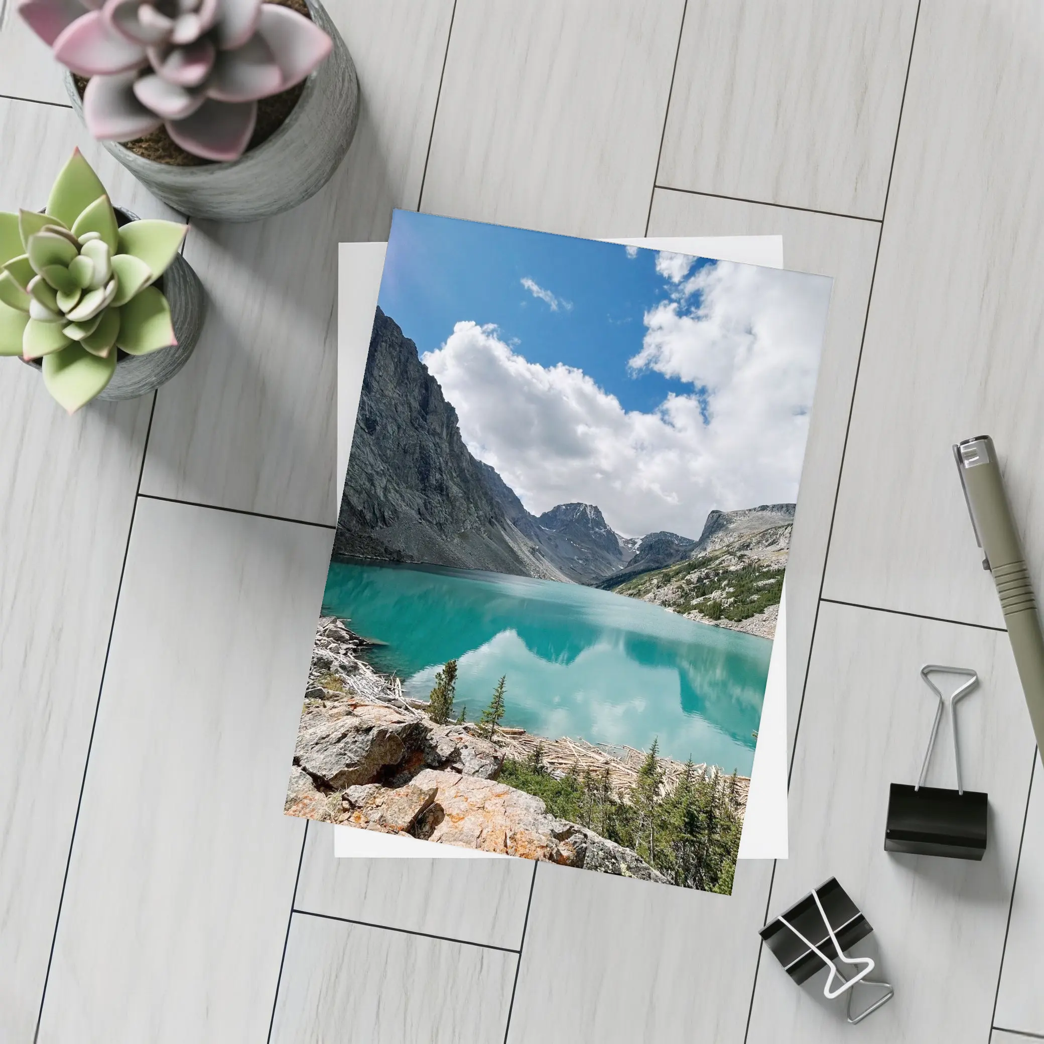 Turquoise Alpine Lake Rocky Mountain Landscape – Postcards