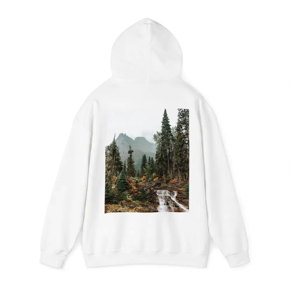 Mountain Waterfall Forest Autumn Rocky Landscape – Hoodies