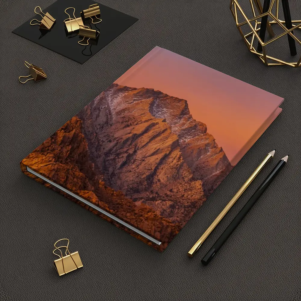 Sierra Nevada Mountain Peak Sunset Glow – Notebooks