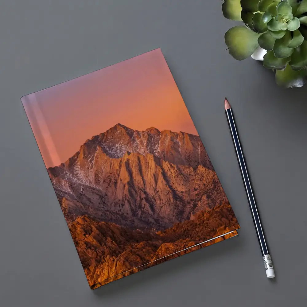 Sierra Nevada Mountain Peak Sunset Glow – Notebooks