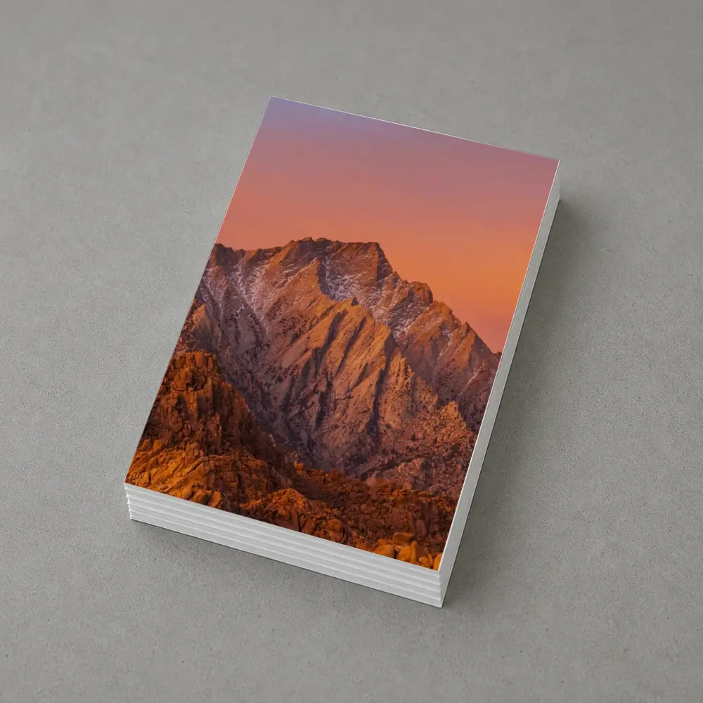 Sierra Nevada Mountain Peak Sunset Glow – Postcards