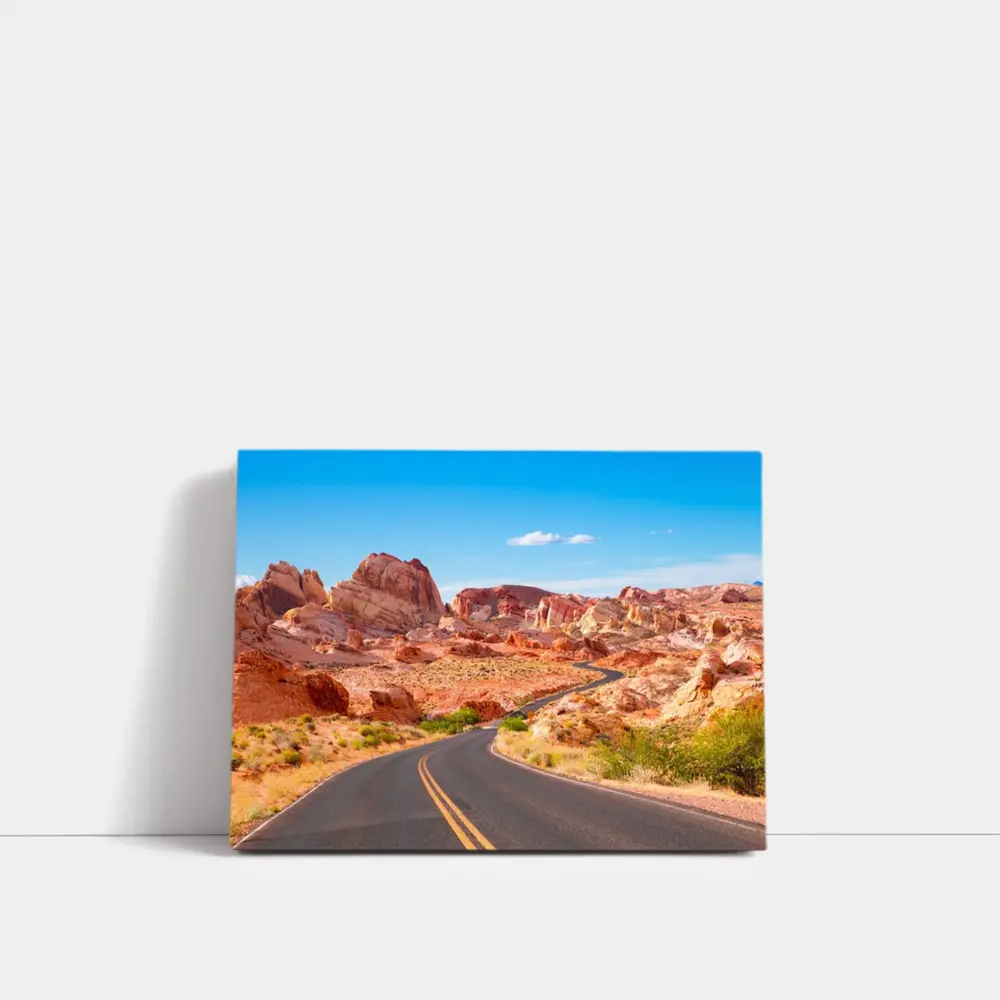 Desert Road Through Red Rock Canyon – Wall Art