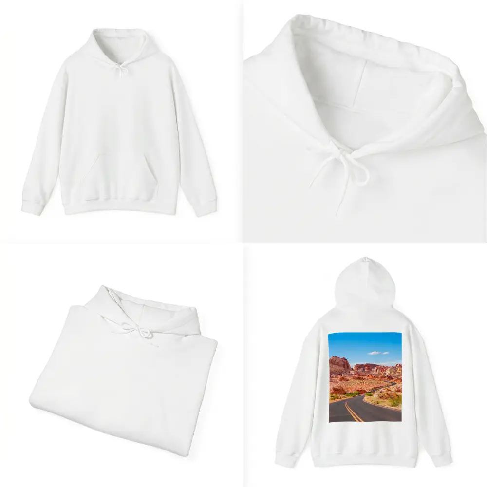 Desert Road Through Red Rock Canyon – Hoodies