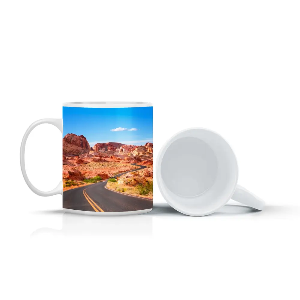Desert Road Through Red Rock Canyon – Mugs