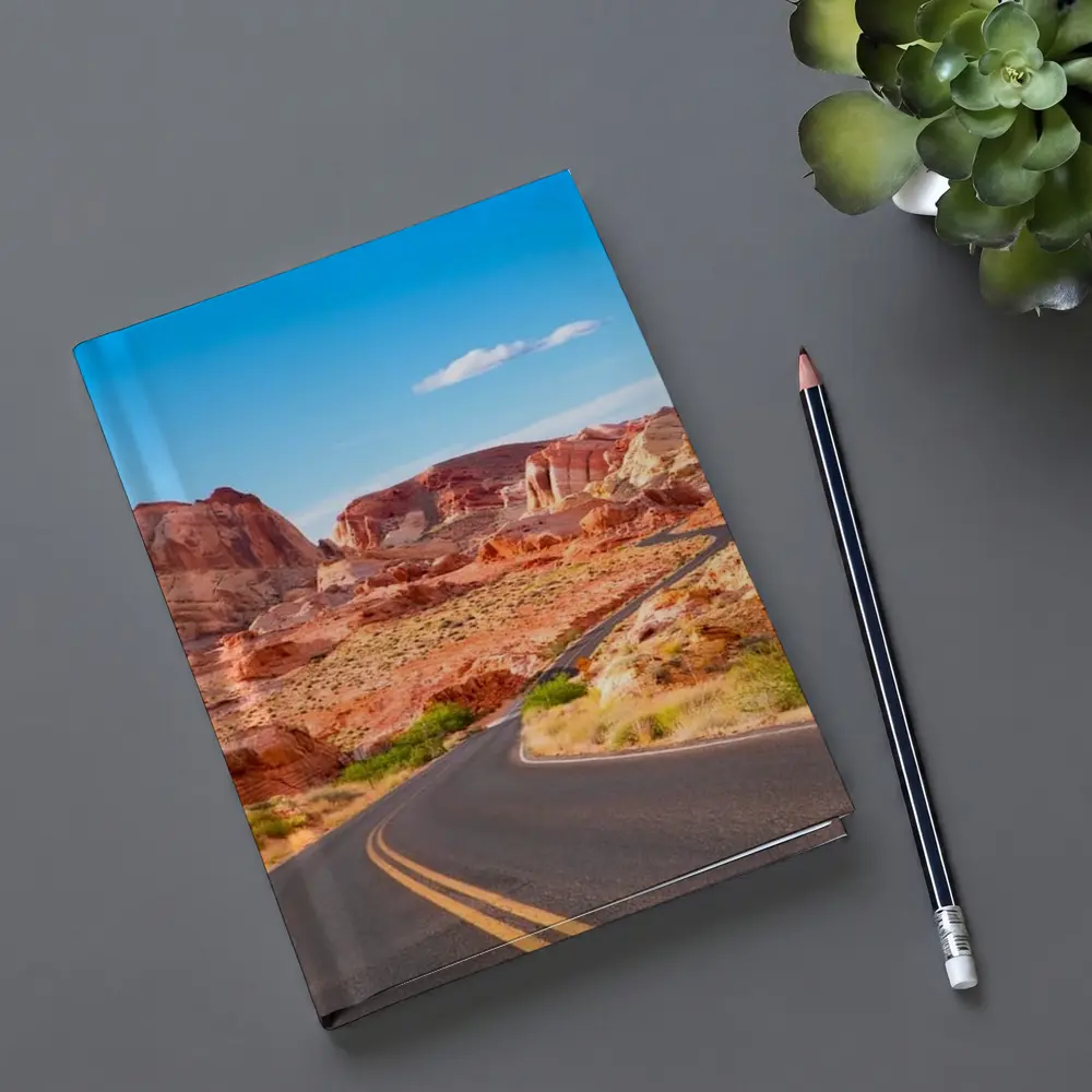 Desert Road Through Red Rock Canyon – Notebooks