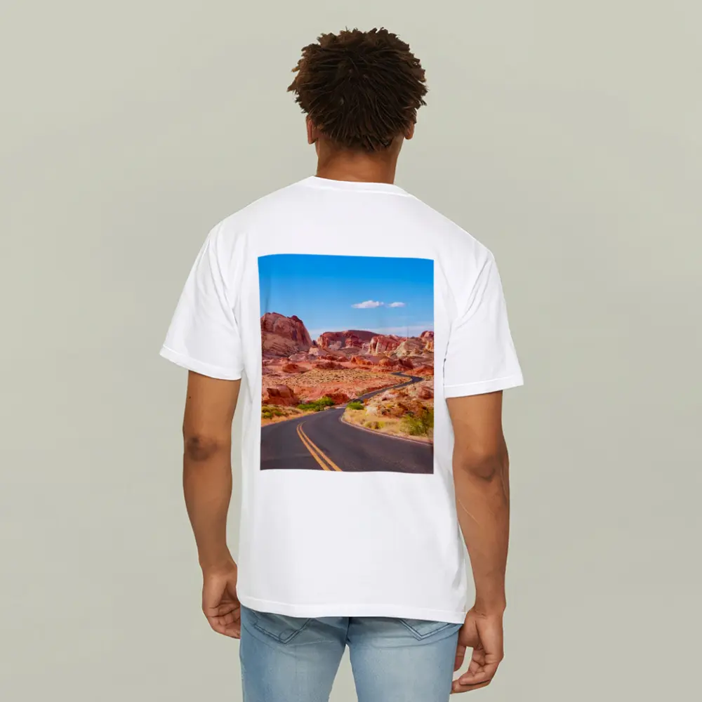 Desert Road Through Red Rock Canyon – T-Shirts