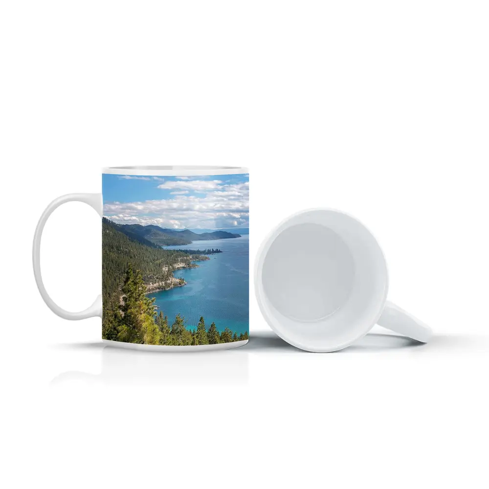 Lake Tahoe Blue Water Pine Forest View – Mugs