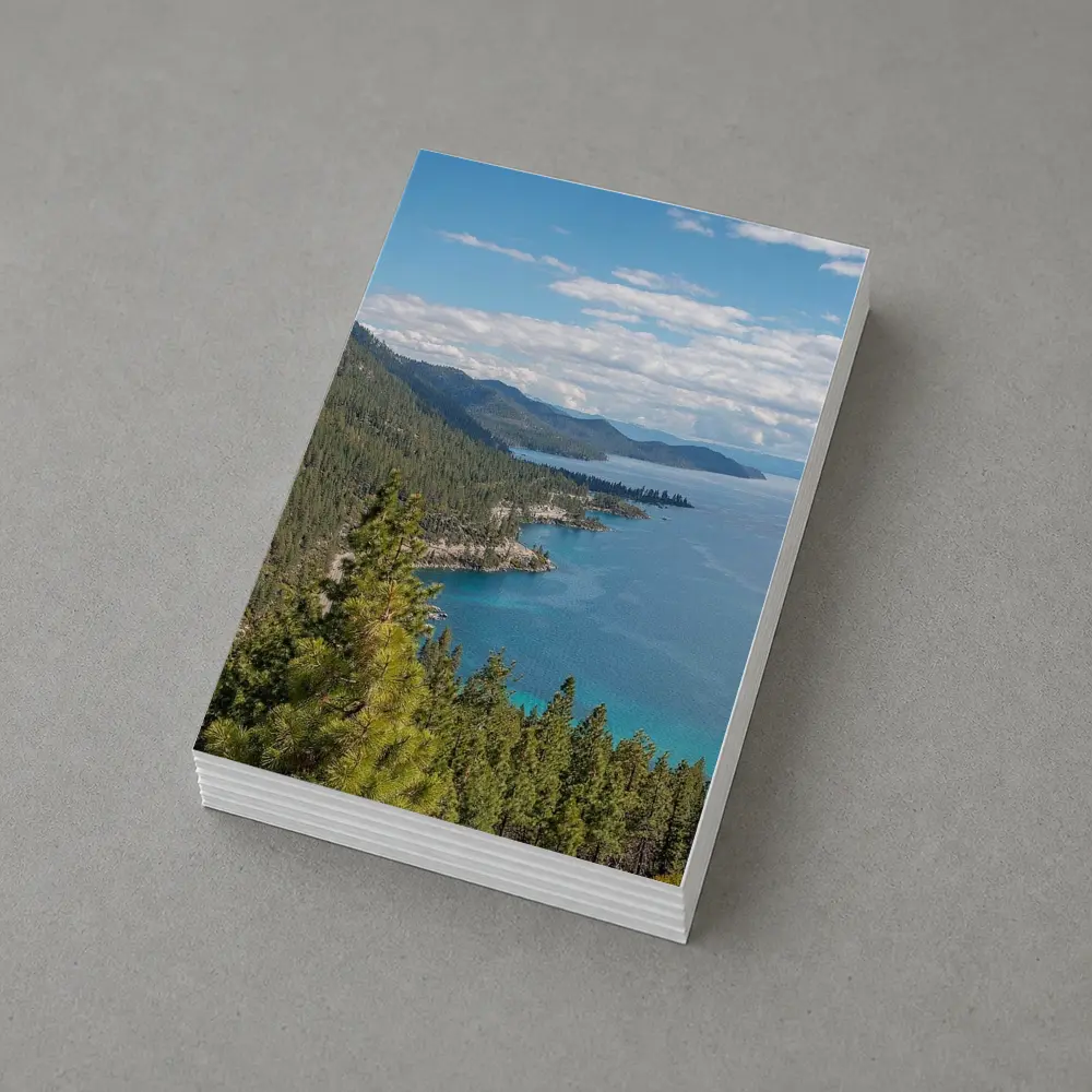 Lake Tahoe Blue Water Pine Forest View – Postcards