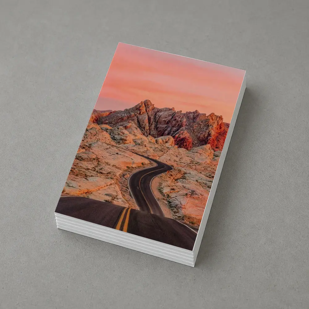 Winding Desert Road Red Rock Sunset – Postcards