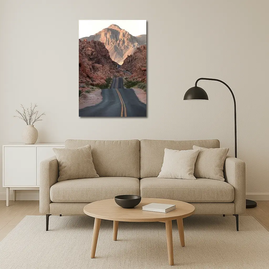 Desert Road Through Red Rock Canyon – Wall Art