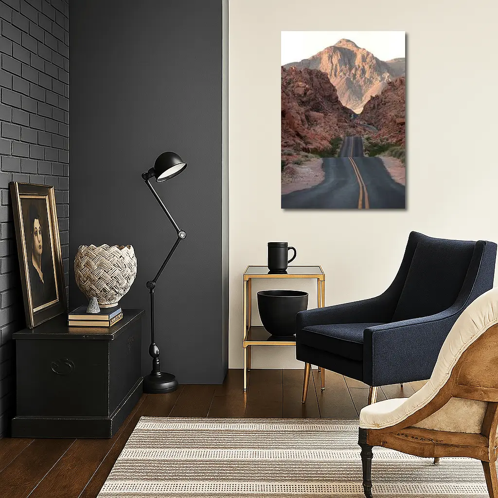 Desert Road Through Red Rock Canyon – Wall Art