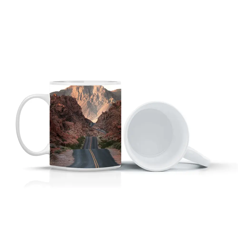 Desert Road Through Red Rock Canyon – Mugs