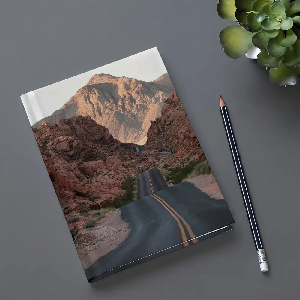 Desert Road Through Red Rock Canyon – Notebooks