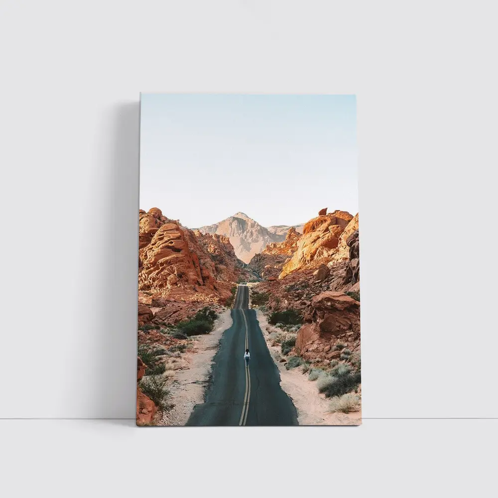 Desert Road Through Red Rock Canyon – Wall Art