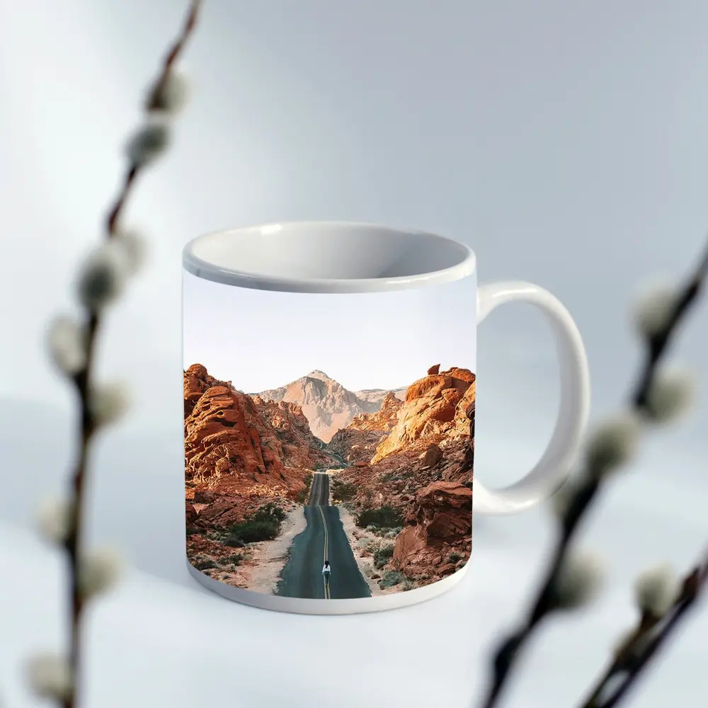 Desert Road Through Red Rock Canyon – Mugs