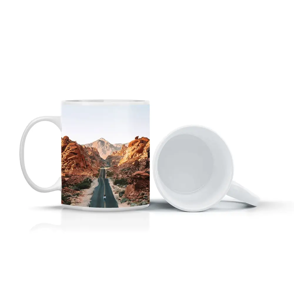 Desert Road Through Red Rock Canyon – Mugs