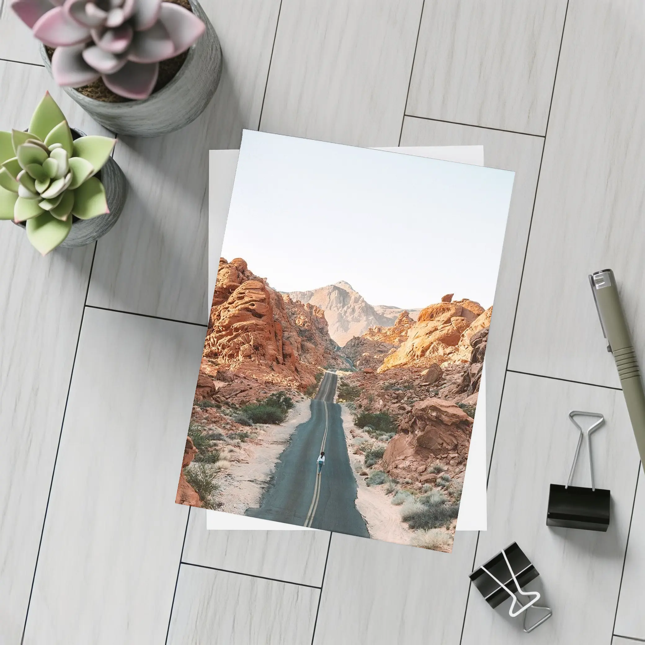 Desert Road Through Red Rock Canyon – Postcards