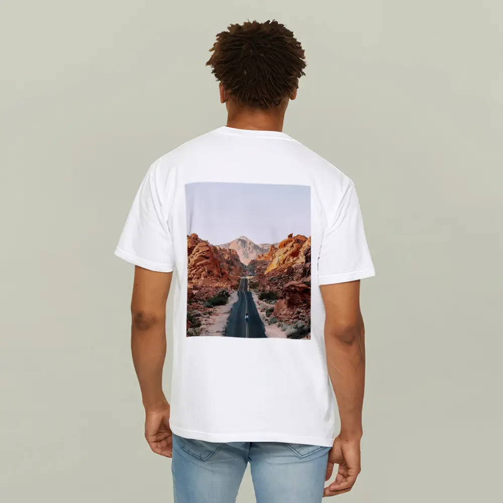 Desert Road Through Red Rock Canyon – T-Shirts
