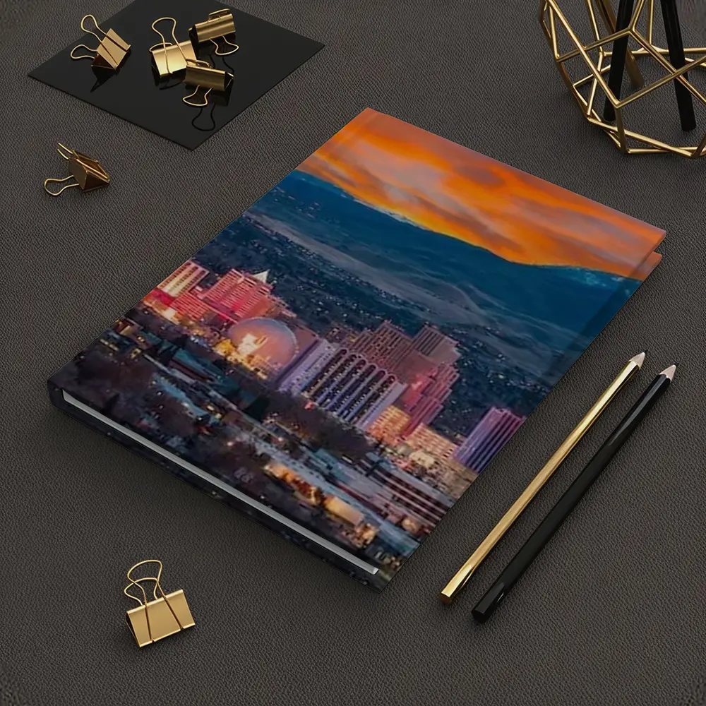 Reno Nevada Skyline Fiery Sunset Mountain – Notebooks