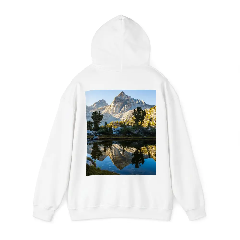 Mountain Peak Reflected in Alpine Lake – Hoodies