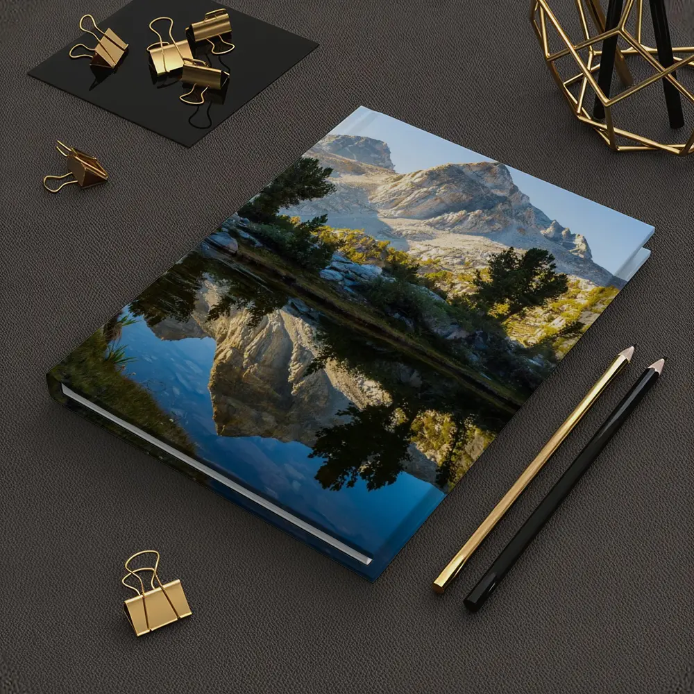 Mountain Peak Reflected in Alpine Lake – Notebooks