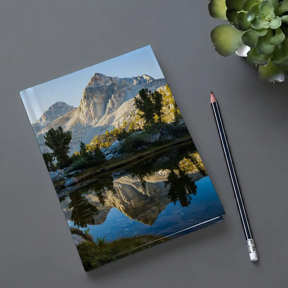 Mountain Peak Reflected in Alpine Lake – Notebooks