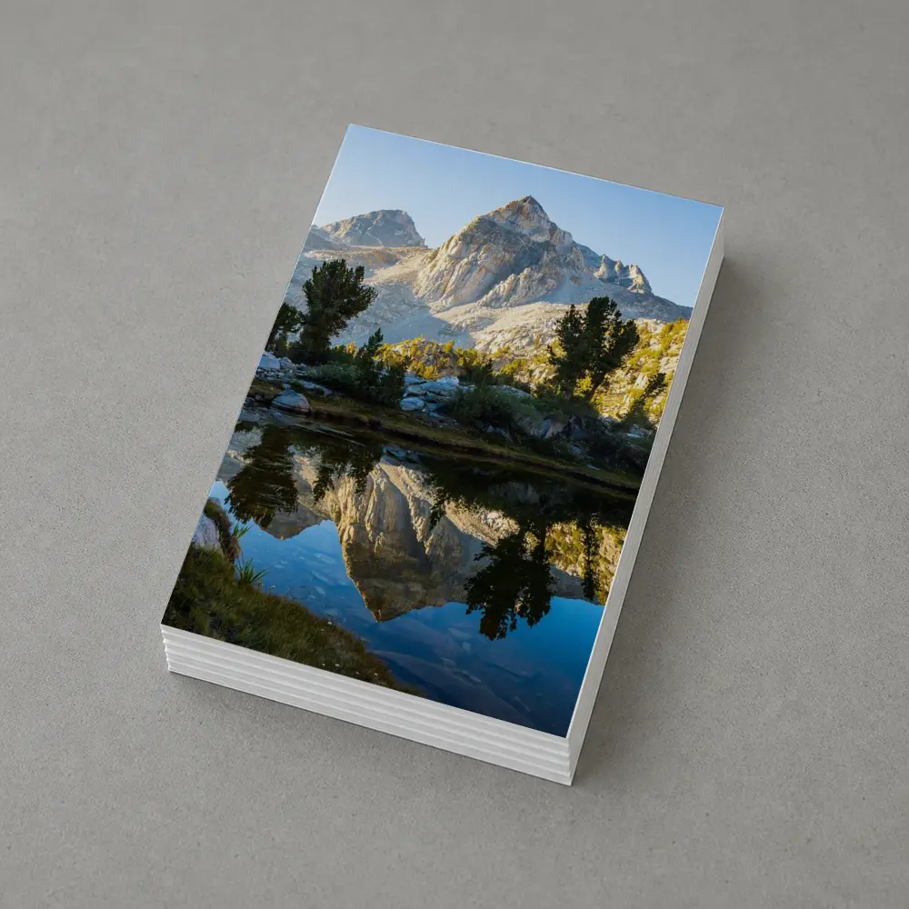 Mountain Peak Reflected in Alpine Lake – Postcards