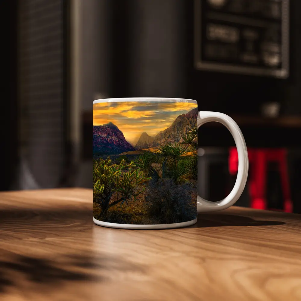 Red Rock Canyon Desert Sunset Landscape – Mugs