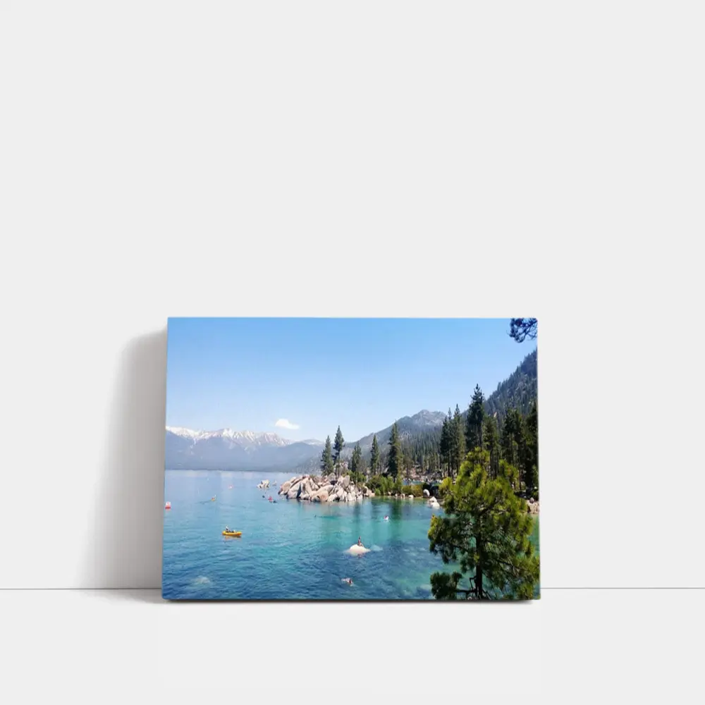 Lake Tahoe Clear Water Mountains Pine Trees – Wall Art