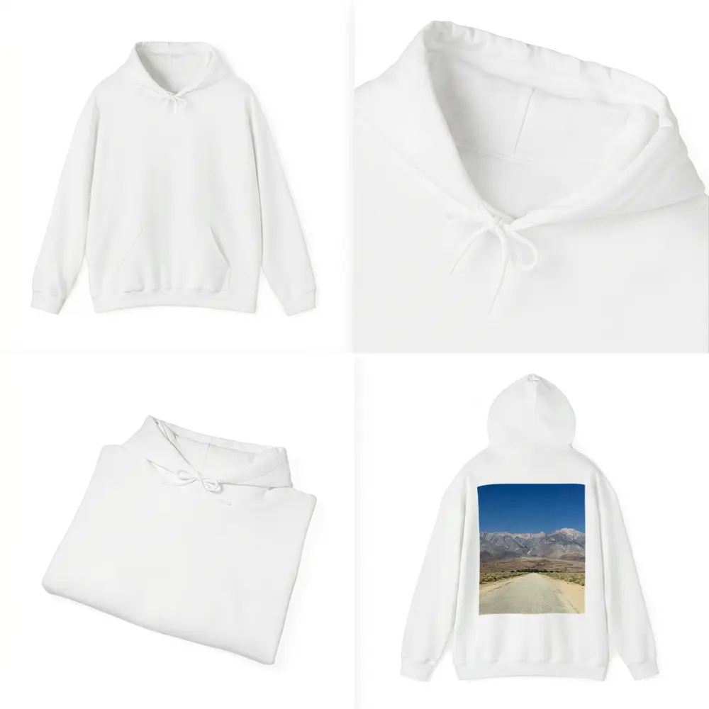 Desert Road Leading To Sierra Nevada Mountains – Hoodies