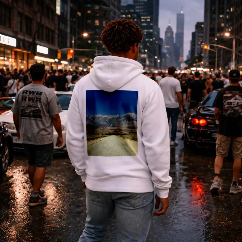 Desert Road Leading To Sierra Nevada Mountains – Hoodies