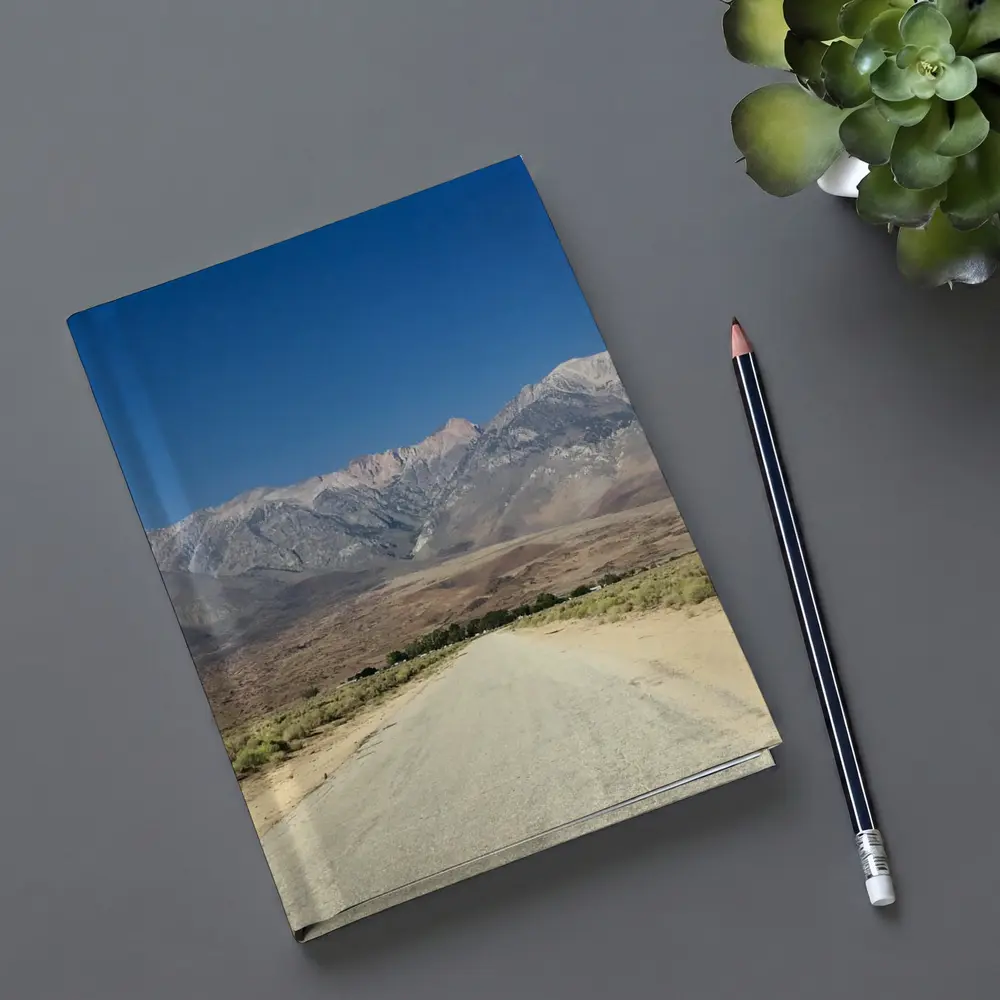 Desert Road Leading To Sierra Nevada Mountains – Notebooks