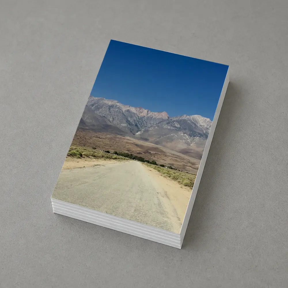 Desert Road Leading To Sierra Nevada Mountains – Postcards