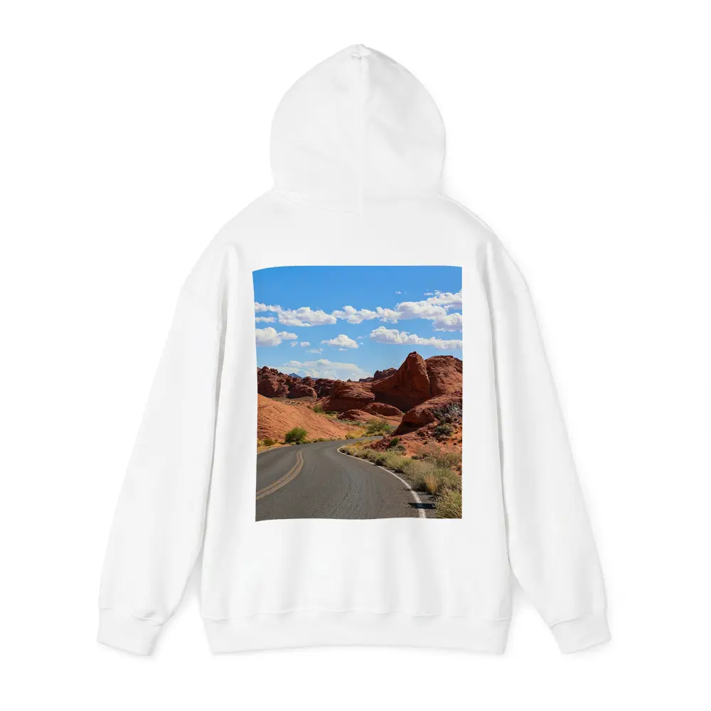 Red Rock Canyon Desert Road Blue Sky – Hoodies