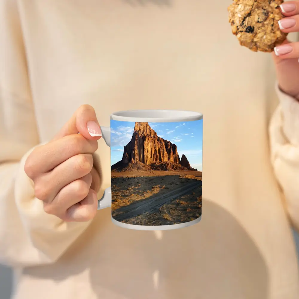 Shiprock Rock Formation New Mexico Desert – Mugs