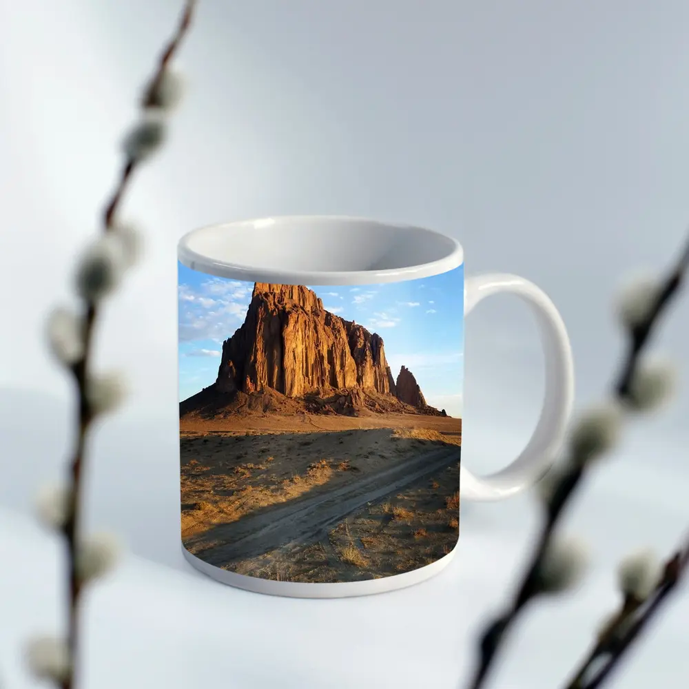 Shiprock Rock Formation New Mexico Desert – Mugs