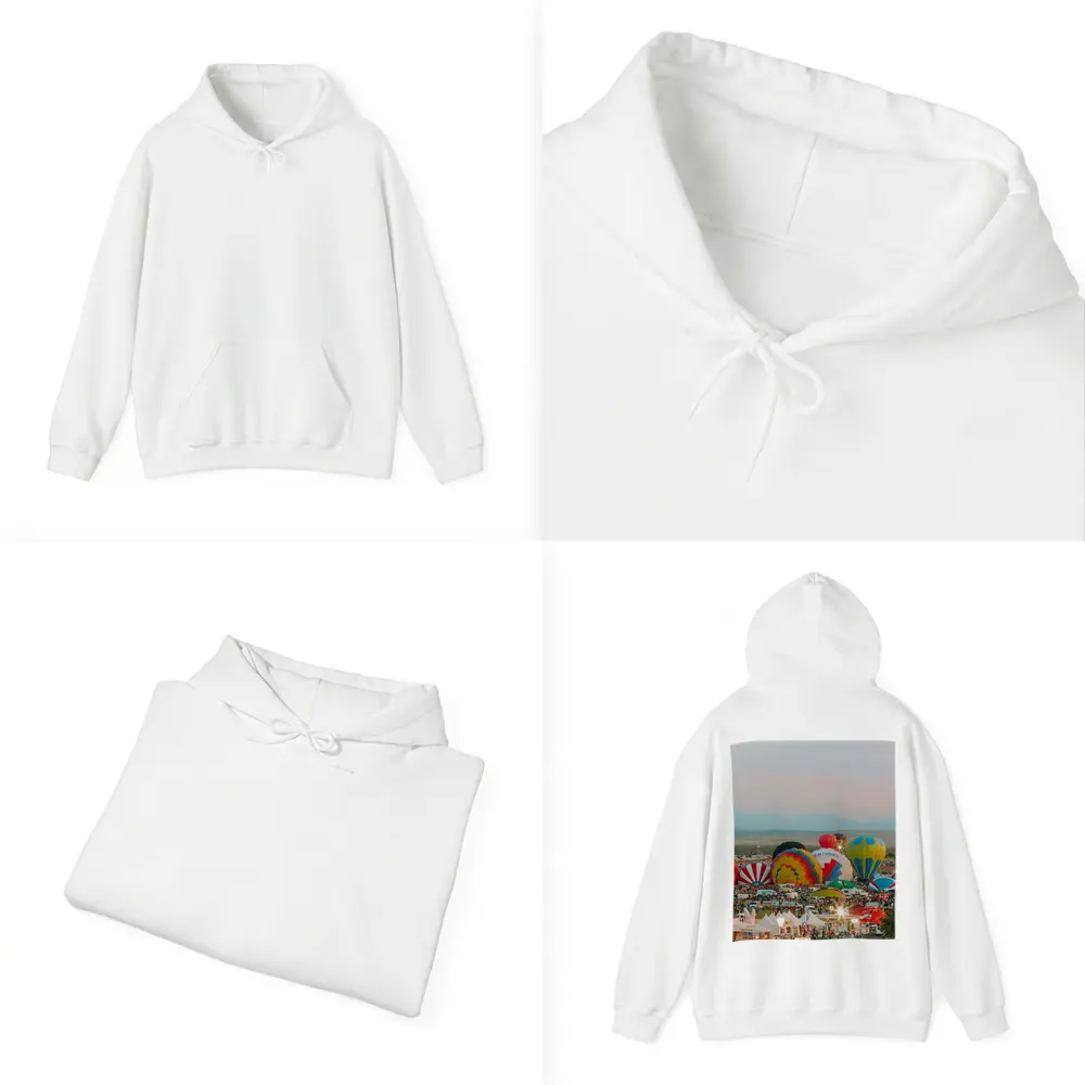 Hot Air Balloons Festival Desert Sunset Sky – Hoodies