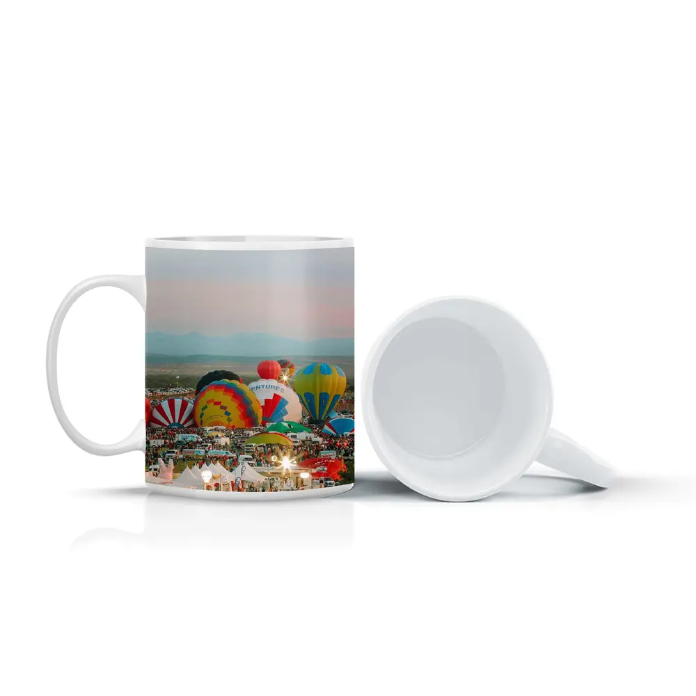Hot Air Balloons Festival Desert Sunset Sky – Mugs
