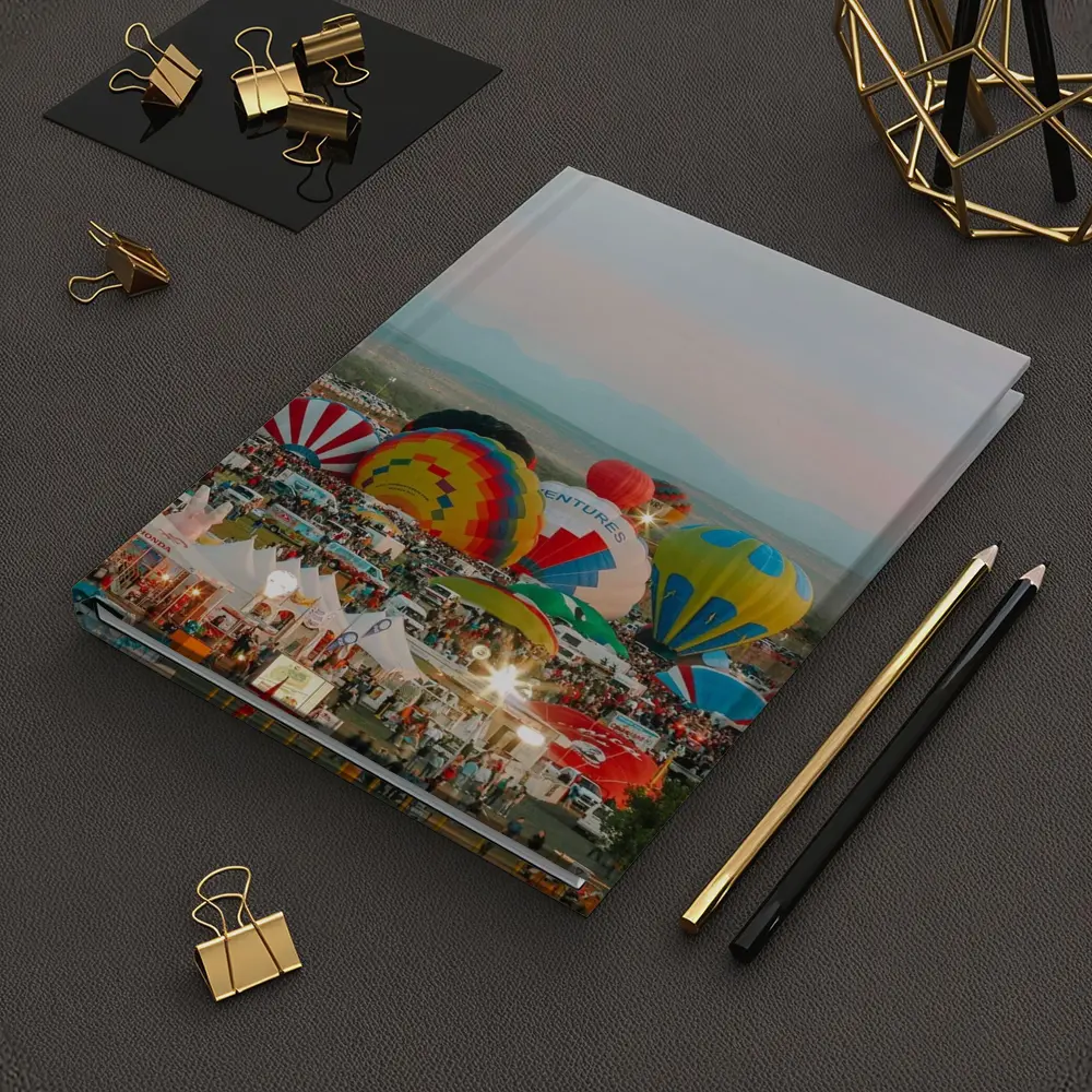 Hot Air Balloons Festival Desert Sunset Sky – Notebooks